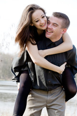 Obraz premium Couple outside fun