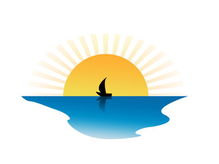 Sailing logo sign boat
