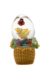Easter chick in glass egg