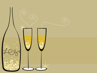champagne bubbles celebration (vector)
