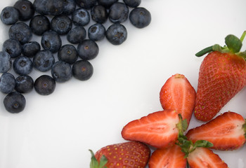 strawberries and Blueberries