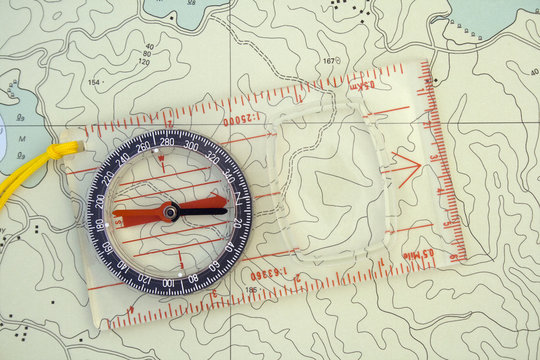 Orienteering Compass & Map