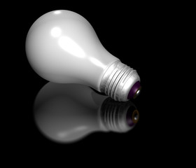 Light Bulb on black