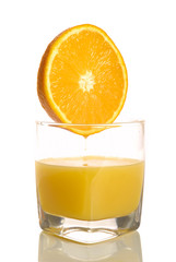 glass of orange  juice 