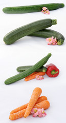 bannière verticale de légumes