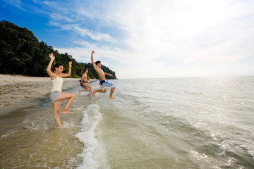 group of friends having fun