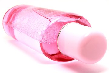 Diagonal pink bottle