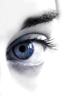 Blue woman's eye