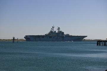 Aircraft Carrier Going to Sea