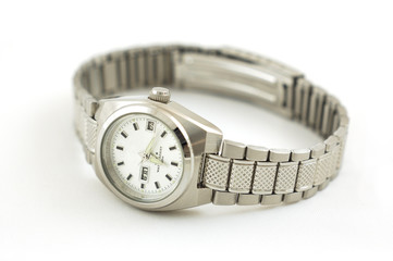 Wrist watch on white background