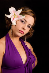 Fototapeta premium Beauty with lily flower