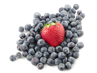 Blueberries and Strawberry