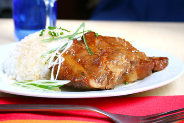 pork spare ribs with rice