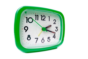 Green alarm clock