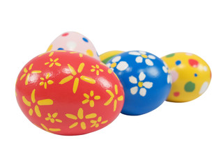 Fototapeta na wymiar Real hand painted Easter eggs 