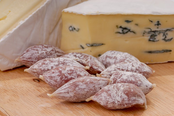 Cheese and smoked sausages
