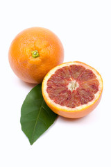 Red orange isolated on white