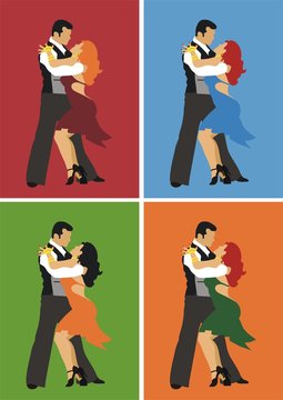 Man and woman dancing mambo