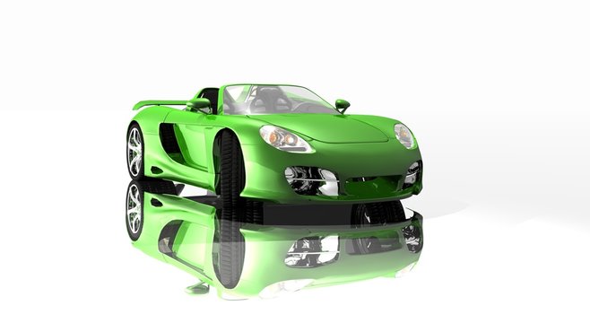 Green Sports Car