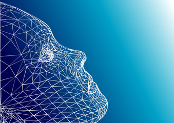 framework of woman face