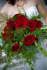 Wedding bouquet flower arrangement