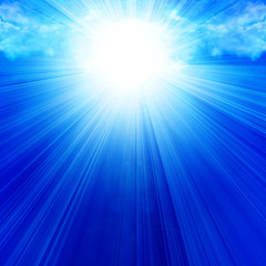 Fototapeta premium Clouds with intense sunlight