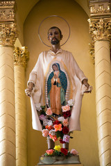 Juan Diego Statue Guadalupita Church Morelia Mexico - obrazy, fototapety, plakaty
