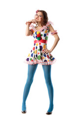 Funny beautiful bizarre girl