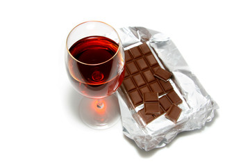 Wine and chocolate