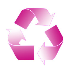Recycling Sign In Purple