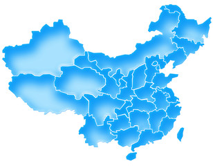 Carte Chine Deep Blue