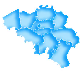 Carte Belgique Deep Blue