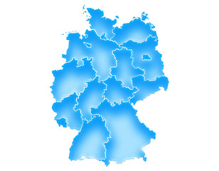 Carte Allemagne Deep Blue