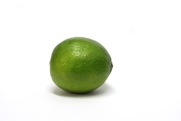 Fresh lime on a white background
