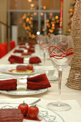 Fine dinning table setting