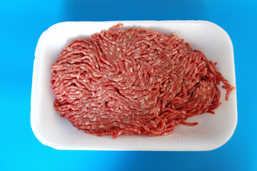 minced meat in a tray