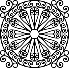 wrought iron rosette - vector illustration