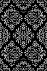 wrought iron pattern - repeating left to right, top to bottom