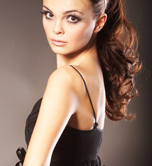 Fototapeta premium beautiful young girl with long hair