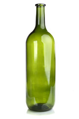Bottle for wine, on a white background