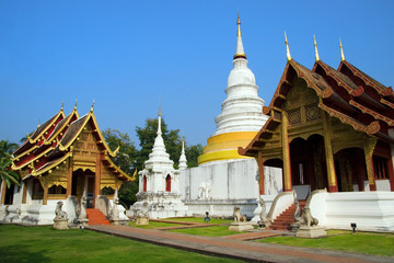 Naklejka premium Chiang Mai Temple in Thailand