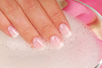 Spa relaxation of fingers.