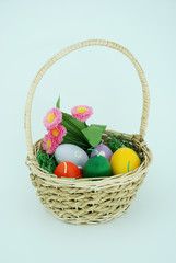 Fototapeta na wymiar Basketful of eggs.