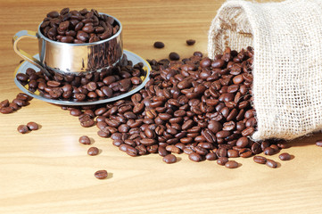 coffee beans and cap of coffee beans