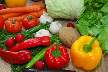 fresh vegetables closeup 