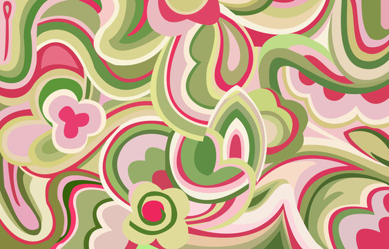 Retro swirls and curves
