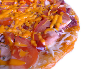 Italian pizza with tomato and cheese