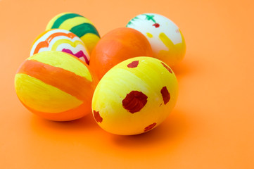 colored easter eggs