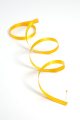 gold ribbon curls (file contains clipping path)