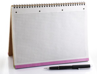 notebook and pencil (file contains clipping path)